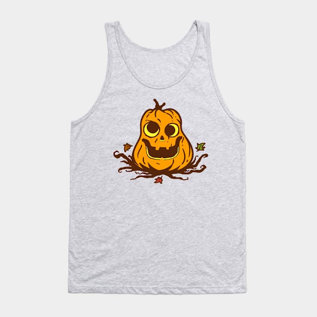 Pumpkin with Googly Eyes Tank Top by Genesis